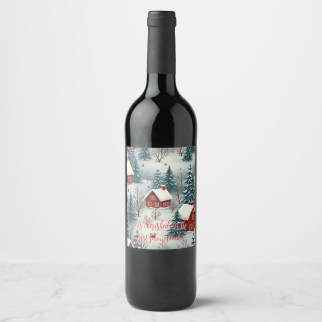 Etiqueta de presentes ( Wonderland de inverno ) (Frente)