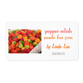 Etiqueta de Preserva de Pepper Relish 2