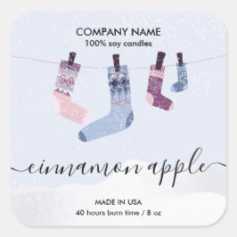 Etiqueta de produto da Vela das Meias de Natal