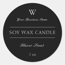 Etiqueta de produto da Vela Mínima Clássica Monogr