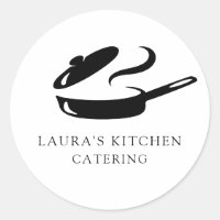 Etiqueta de produto de catering de Pote mínimo sim