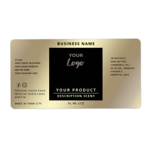Etiqueta de produto de logotipo simples para chic