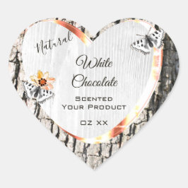 Etiqueta de Produto de Madeira branca Rosa Frame D