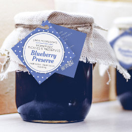 Etiqueta de produto de pote de pote de doce conser