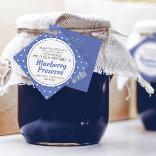 Etiqueta de produto de pote de pote de doce conser