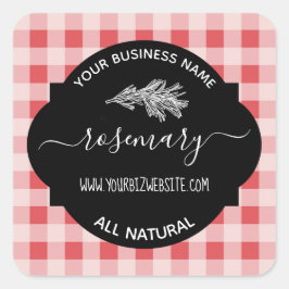 Etiqueta de produto Herb & Spice Jar