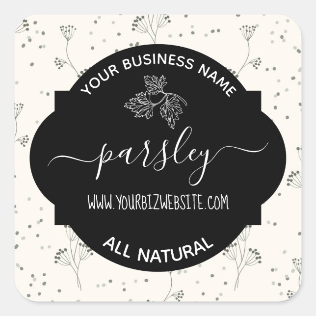 Etiqueta de produto Herb & Spice Jar (Frente)