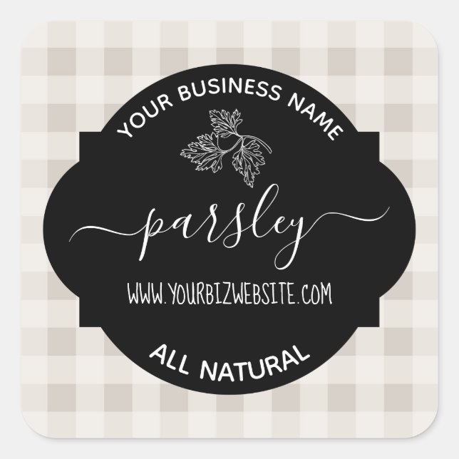 Etiqueta de produto Herb & Spice Jar (Frente)