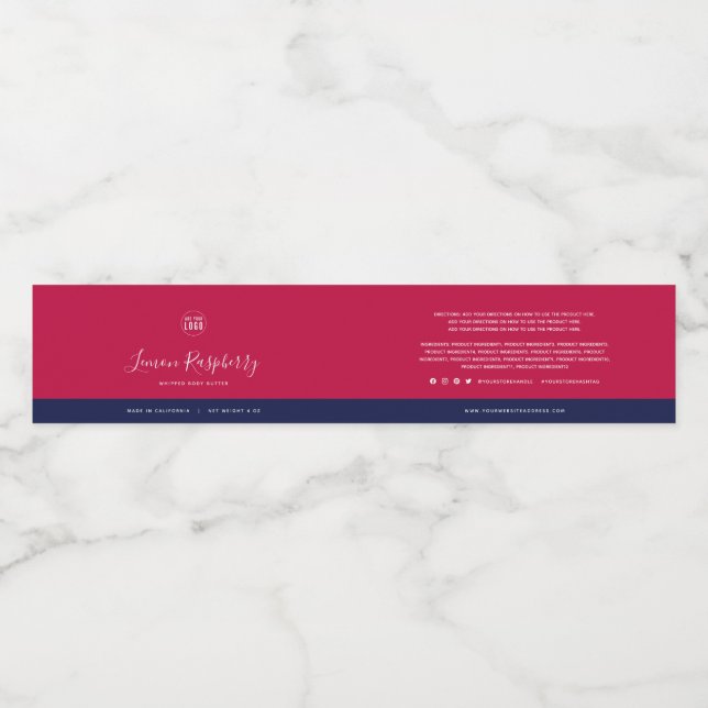 Etiqueta de Produto Ingredientes de Contraste de C (Rótulo Único)