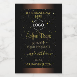 Etiqueta de produto marrom Elegante Logotipo Doura