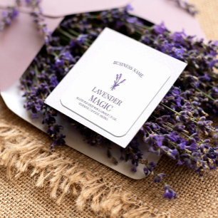 Etiqueta de produto minimalista roxo de lavanda el