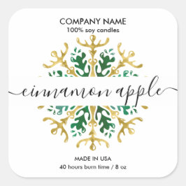 Etiqueta de produto para a vela do floco de neve d