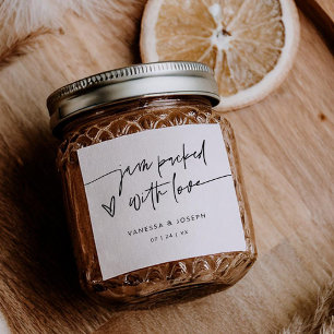 Etiqueta de Produto para Casamento Jam Favor Vinhe