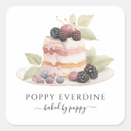 Etiqueta de Produto para pastelaria de aquarelas