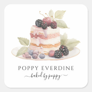 Etiqueta de Produto para pastelaria de aquarelas