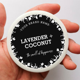 Etiqueta de produto para velas, adesivos pretos