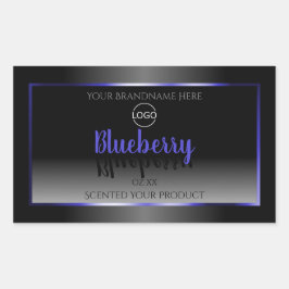 Etiqueta de produto preto branco Shimmery Logotipo