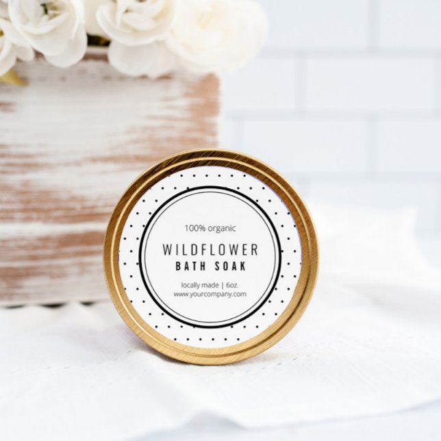 Etiqueta de produto preto e branco moderno (Criador carregado)