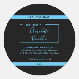 Etiqueta de produto preto tipografia moderna minim