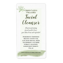 Etiqueta de produto primavera Green Lotus DIY Beau