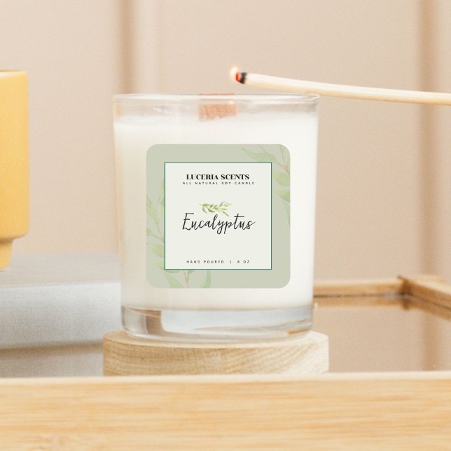 Etiqueta de produto verde Eucalyptus (Criador carregado)