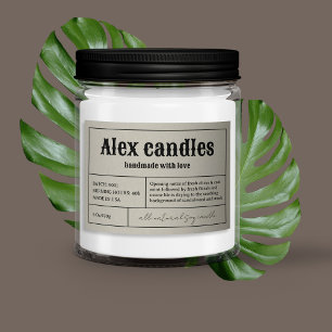 Etiqueta de produto Vintage Retro Typografia Candl