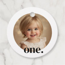 Etiqueta de promoção de fotos no 1º aniversário em