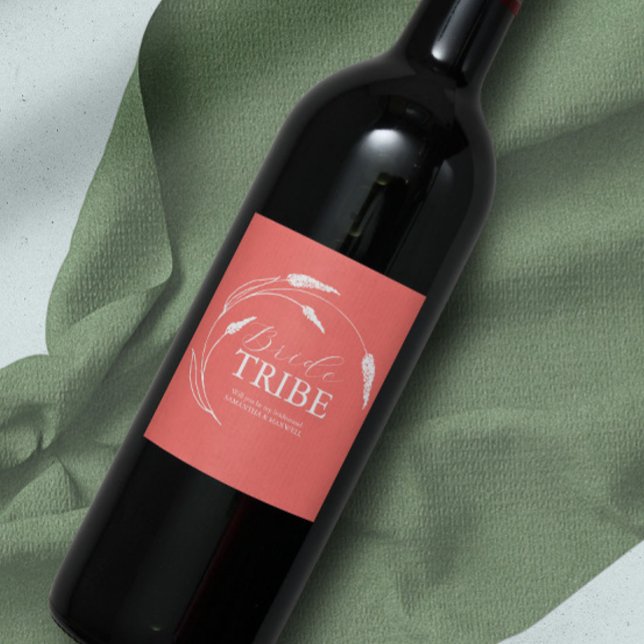 Etiqueta de Proposta de Peach Bridesmaid (Criador carregado)