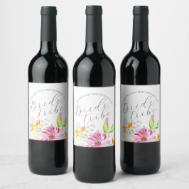 Etiqueta de Proposta Floral de Bridesmaid Watercol