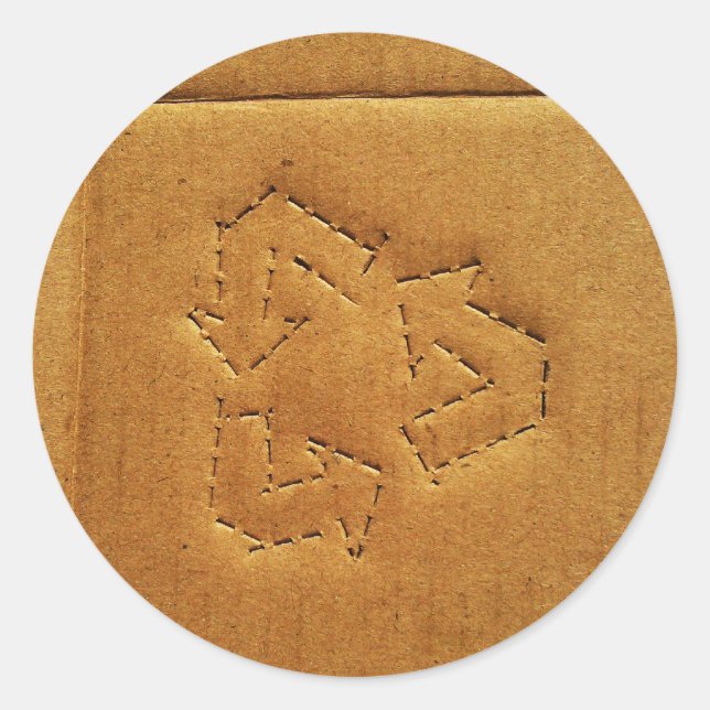 Etiqueta de reciclagem de cartão (Frente)