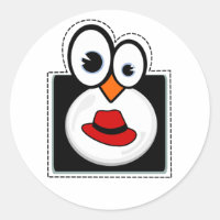 Etiqueta de Redhat do pinguim de Linux