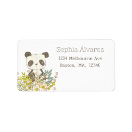 Etiqueta de remitente Baby Shower Panda
