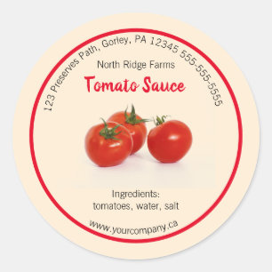 Etiqueta de Reserva de Tomato da Empresa Editável