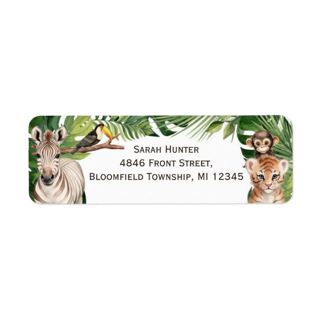 Etiqueta de retorno Wild One primeiro aniversario  (Frente)