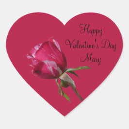 Etiqueta de Rosa vermelha do dia de os namorados S