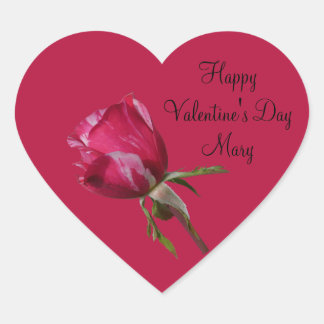 Etiqueta de Rosa vermelha do dia de os namorados S