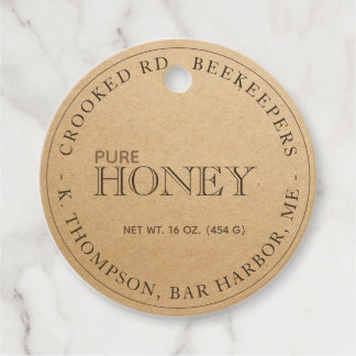 Etiqueta de Rótulo de Carro de Jar de Mel Kraft Be