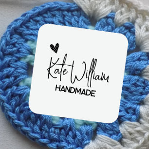 Etiqueta de roupa personalizada para item feito à
