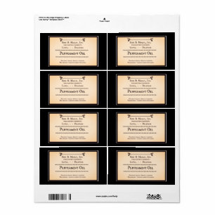 Etiqueta de RX/velho - vintage/pepermint