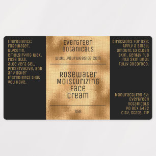 etiqueta de sabão cosmético impermeável - preto