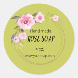 Etiqueta de sabão de Rosa editável