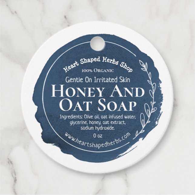 Etiqueta de Sabão Ecológico Personalizável (Frente)