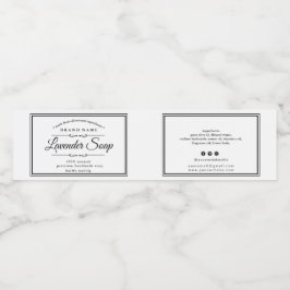 Etiqueta de Sabão Preto e Branco