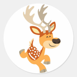 Etiqueta de salto dos cervos de Fallow dos