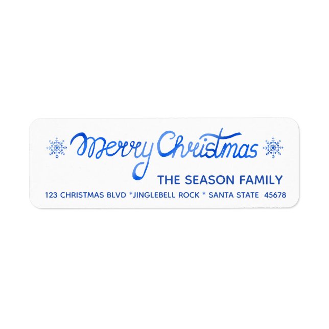 Etiqueta de Script com Letra Feliz Natal (Frente)