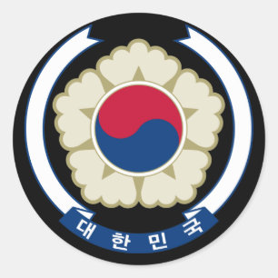 Etiqueta de Seal Round da Coreia*