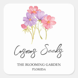 Etiqueta de sementes do Cosmos