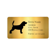 Etiqueta de Silhueta de Beagle