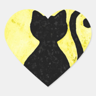 Etiqueta de Silhueta Gato Preto