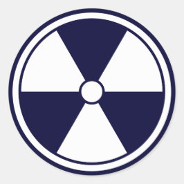 Etiqueta de Símbolo de Radiação Azul